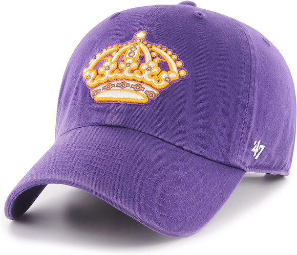 Men's Los Angeles Kings Team Colour 47 Brand Clean Up Adjustable Buckle Cap Hat