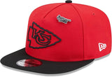Men's New Era Red/Black Kansas City Chiefs 2024 Inspire Change A-Frame 9FIFTY Snapback Hat