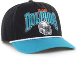 Men's Miami Dolphins NFL 47 Brand Black Palermo Hitch Snapback Hat