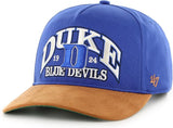 Men's 47 NCAA Duke Blue Devils Break Wood Suede Hitch Adjustable Snapback Hat - Royal