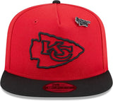 Men's New Era Red/Black Kansas City Chiefs 2024 Inspire Change A-Frame 9FIFTY Snapback Hat