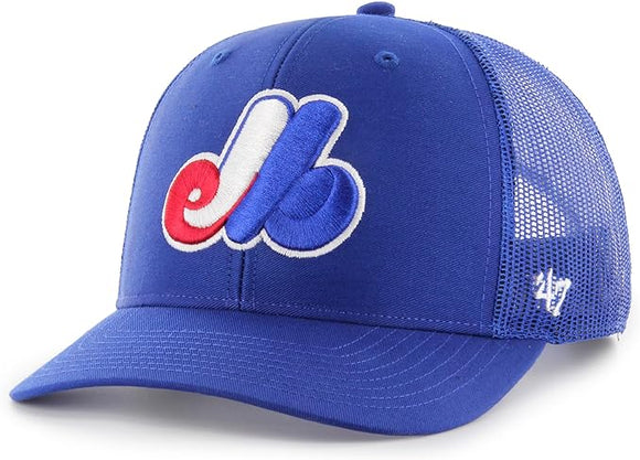 Men's Team Colour Montreal Expos Trucker '47 Brand Snapback Hat Cap
