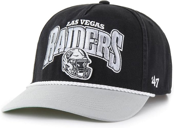 Men's Las Vegas Raiders NFL 47 Brand Black Palermo Hitch Snapback Hat