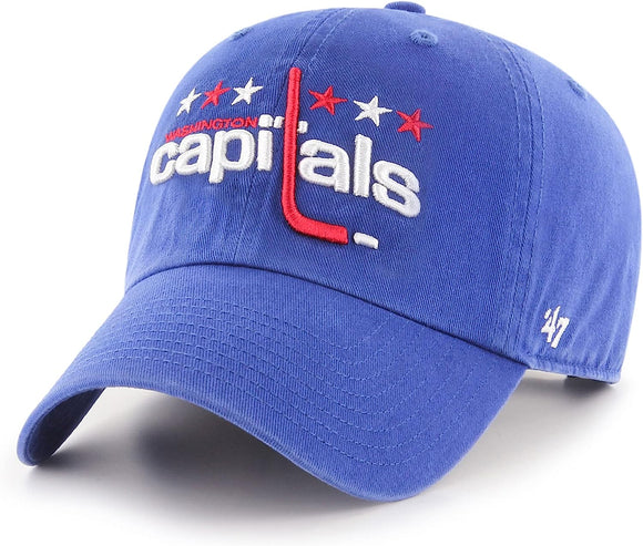 Men's Washington Capitals Team Colour 47 Brand Clean Up Adjustable Buckle Cap Hat