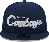 Men’s NFL Dallas Cowboys New Era Evergreen Script 9FIFTY Snapback Hat – Navy