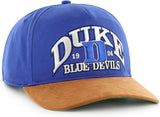 Men's 47 NCAA Duke Blue Devils Break Wood Suede Hitch Adjustable Snapback Hat - Royal