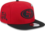 Men's New Era Red/Black San Francisco 49ers 2024 Inspire Change A-Frame 9FIFTY Snapback Hat