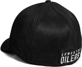 Men's American Needle NHL Edmonton Oilers Platinum E-Boss Stretch Fit Hat - Black