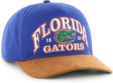 Men's 47 NCAA Florida Gators Break Wood Suede Hitch Adjustable Snapback Hat - Royal