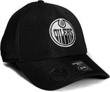 Men's American Needle NHL Edmonton Oilers Platinum E-Boss Stretch Fit Hat - Black