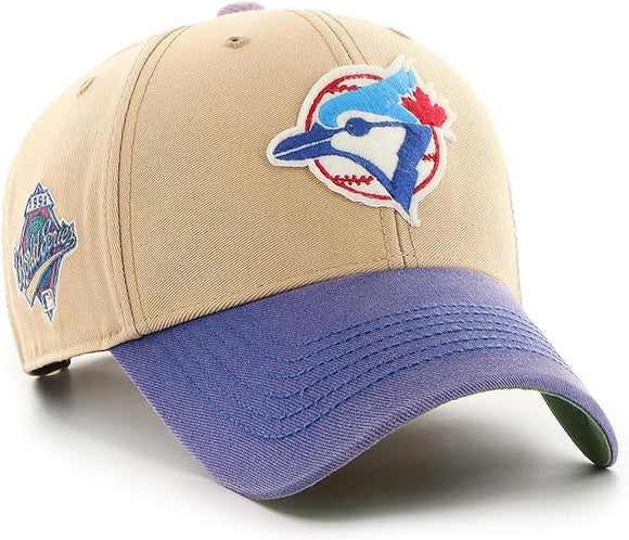 Men's '47 MLB Toronto Blue Jays Dusted Sedgwick MVP Adjustable Hat Khaki/Blue