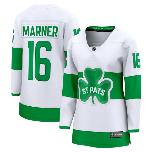Women's Toronto Maple Leafs Mitch Marner Fanatics Branded White St. Patricks Alternate Premier Breakaway Player Jersey