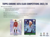 2023/24 Topps Chrome UEFA Club Competitions Soccer Hobby Box 20 Packs Per Box, 4 Cards Per Pack