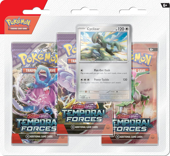 Pokemon TCG: Scarlet and Violet: Temporal Forces  3 - Pack Blister - Cyclizar