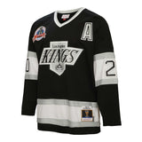 Men's Mitchell & Ness Luc Robitaille Black Los Angeles Kings Alternate Captain Patch 1992/93 Blue Line Player Jersey