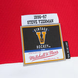 Men's Detroit Red Wings Steve Yzerman Mitchell & Ness Red Captain Patch 1996/97 Blue Line Player Jersey