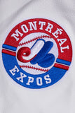 Men's MLB Montreal Expos Retro Classic Rib Wool Red Varsity Jacket By Pro Standard