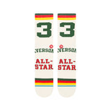 Men's All Star HBCU NBA Basketball Stance Allen Iverson Off White Socks - Size Large