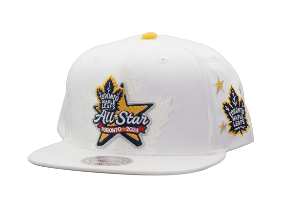 Men's 2024 NHL All Star Mitchell & Ness Footprint Snapback Hat Cap - Toronto Maple Leafs
