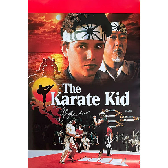 The Karate Kid Movie Poster 24X36 Dual Signed Signed By William Zabka & Ralph Macchio