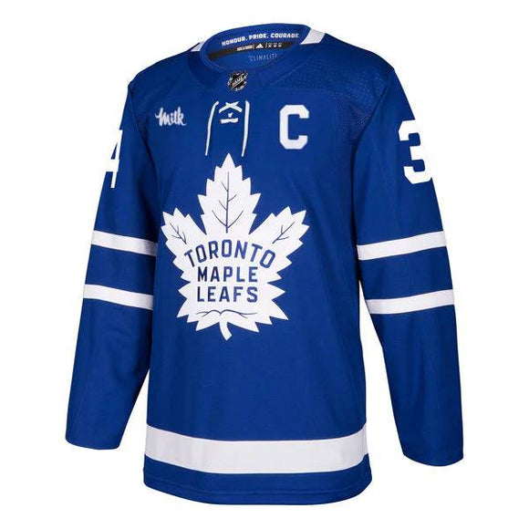 Men's Toronto Maple Leafs Auston Matthews adidas Blue Authentic Player Hockey Jersey With C & Milk Patch