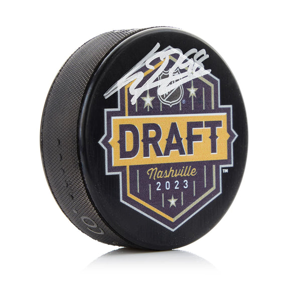 Connor Bedard 2023 NHL Entry Draft Autographed Hockey Puck