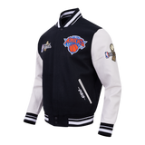 Men's NBA Finals New York Knicks 2026 Champions Wool & Vegan Leather Varsity Jacket