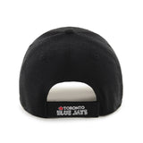 Men's Toronto Blue Jays Black Hat White Logo Red Leaf MVP '47 Brand Adjustable