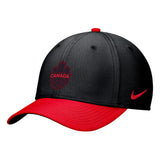 Men's Canada Soccer FIFA Men's Black/Red Colourblock Rise Swoosh Flex Hat