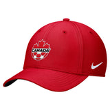 Men's Team Canada Soccer Primary Logo Nike Rise Cap - Flex Fit Hat - Red