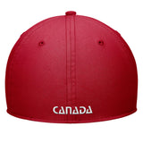 Men's Team Canada Soccer Primary Logo Nike Rise Cap - Flex Fit Hat - Red