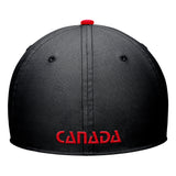 Men's Team Canada Soccer Primary Logo Nike Rise Cap - Flex Fit Hat - Black