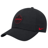 Men's Team Canada Soccer Nike Primary Logo Club  - Adjustable Hat - Black