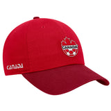 Men's Team Canada Soccer Nike Primary Logo Club  - Adjustable Hat - Colour Black Red