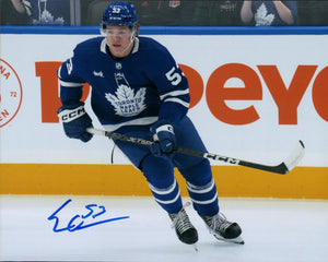 Easton Cowan Toronto Maple Leafs Signed 8" x 10"Action Pose Photograph