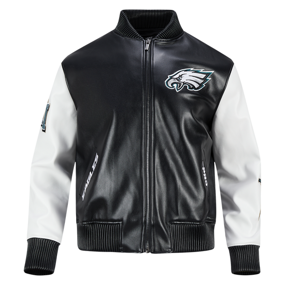 Men's Philadelphia Eagles Pro Standard City Signature Leather Varsity Jacket