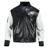 Men's Philadelphia Eagles Pro Standard City Signature Leather Varsity Jacket