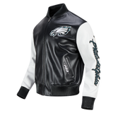 Men's Philadelphia Eagles Pro Standard City Signature Leather Varsity Jacket