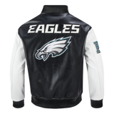 Men's Philadelphia Eagles Pro Standard City Signature Leather Varsity Jacket