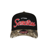 Men's Ottawa Senators Script NHL New Era 9Forty A-Frame Snapback Hat - Black/RealTree