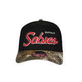 Men's Buffalo Sabres Script NHL New Era 9Forty A-Frame Snapback Hat - Black/RealTree