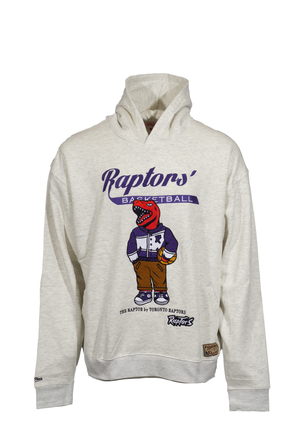 Men's Mitchell & Ness White Toronto Raptors Hardwood Classics Swag Hooded Sweatshirt