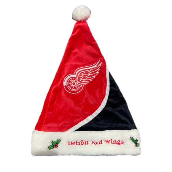 Detroit Red Wings Logo Colorblock Santa Hat NHL Hockey by Forever Collectibles