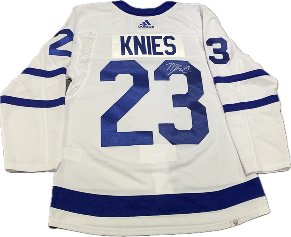 Matthew Knies Signed Toronto Maple Leafs Adidas NHL Hockey Jersey - Away White Jersey