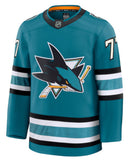 Men's San Jose Sharks Fanatics Teal Home Premium NHL Hockey Jersey - Michael Misa