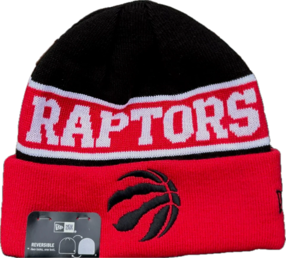 Youth Toronto Raptors New Era Red/Grey Reversible Sport Cuffed Knit Toque Beanie Hat