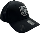 Men's American Needle NHL Vegas Golden Knights Platinum E-Boss Stretch Fit Hat - Black