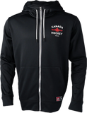 Men's Bauer Hockey Canada Tech Fleece 2026 Olympics Full Zip Hoodie - Black