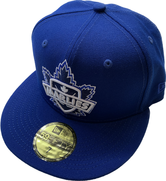 Men's Toronto Marlies Royal Hat White Logo Custom New Era 59fifty Fitted Hat Cap - AHL Hockey