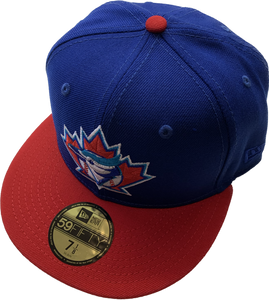 Toronto Blue Jays New Era 59fifty Vintage Retro Logo Fitted Custom Royal Red Hat Cap
